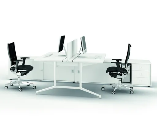 Büro-Tischsystem "X2" von Quadrifoglio