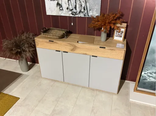 Sideboard Natura Tucson Korpus Wildeiche gebürstet Lack Samtgrau