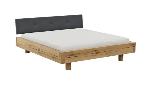 Natura Baltimore Set Massivholzbett + 2 Nachttische in Wildeiche Massiv