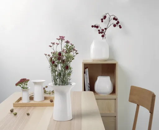 ASA Vase colori mittel Weiß Deko schlicht zeitlos