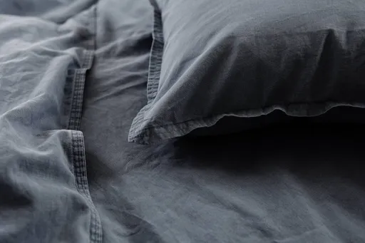 Renforce-Bettwäsche, stonewashed, 155x220cm, Anthrazit