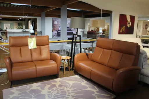 Global wohnen Polstergarnitur Sitzkonzept 2,5 teilig Leder Credo brandy