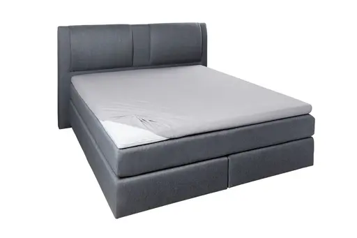 Topper-Spannbetttuch, Elastan, 100x200cm, hellgrau