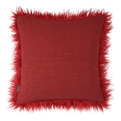 Kissenhülle Rot Fellkissen Zierkissenbezug 45x45cm 