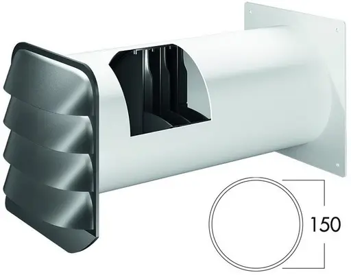 NABER E-Jal Col 150 Mauerkasten inkl. THERMOBOX (Rundrohranschluß)