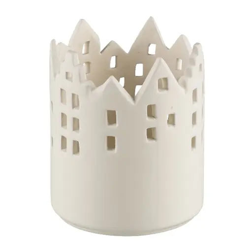 Keramik Kerzenhalter Windlicht Haus 