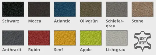 11 Farben Echtleder