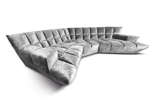 Bretz Cloud 7 Sofa - silberschimmer