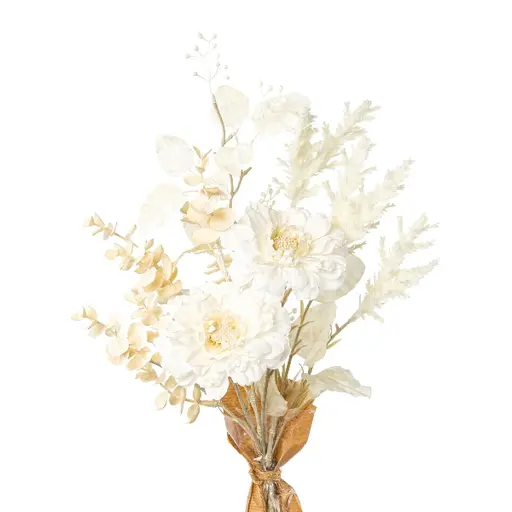 Zinnienmix-Bund creme 58 cm Trockenblumen Deko