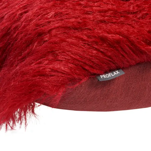 Kissenhülle Rot Fellkissen Zierkissenbezug 45x45cm 