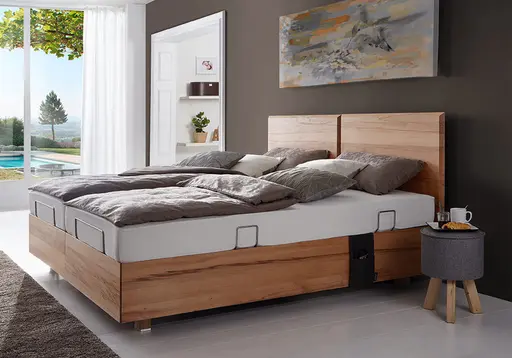 DUO-MASSIVHOLZBETT LUGANO BOXLIKE