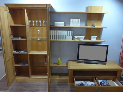 Wohnwand Natura  Erle geölt Massiv