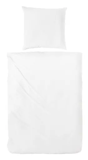 Luxus Satin-Bettwäsche,155x220cm, Weiß