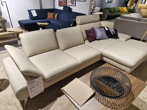 Polsterecke Contur Collina Leder L50 Ecru 324 x 171 cm 