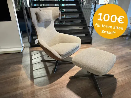 Sessel mit Hocker Caruzzo von Leolux 