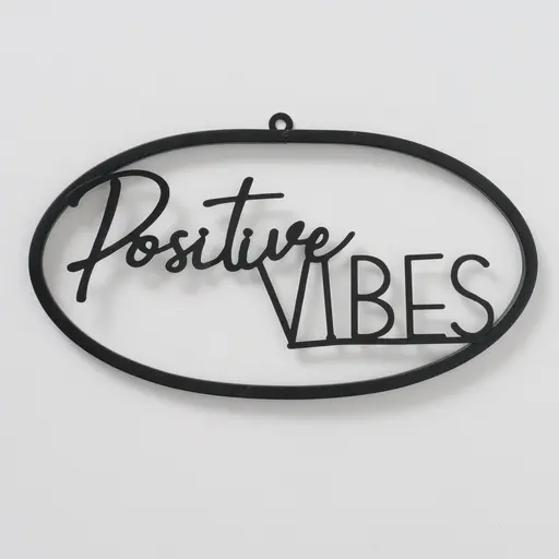  Blechschild mit Spruch - Dekoschild Metall von Boltze Positive Vibes