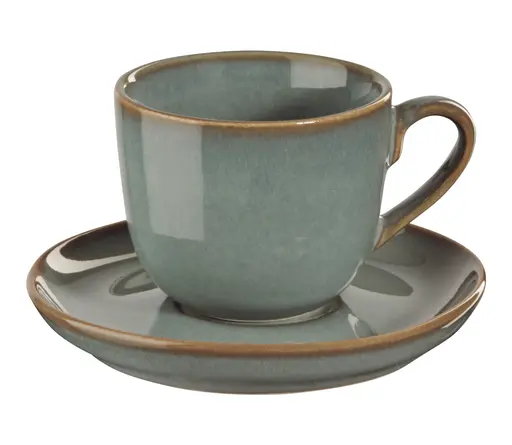 ASA saisons Cappuccinotasse mit Untertasse in eucalyptus