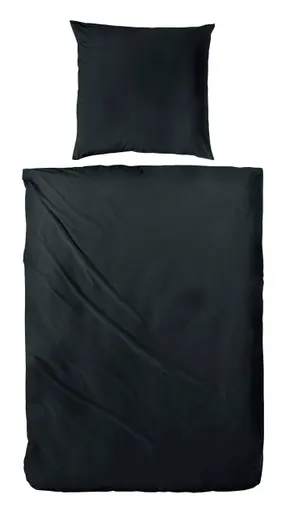 Luxus-Satin-Bettwäsche, 155x200cm, Schwarz