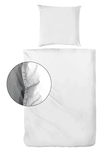 Renforce-Bettwäsche, stonewashed, 135x200cm, Weiß