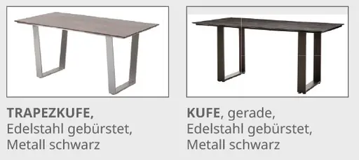 Tischgestelle/Materialien