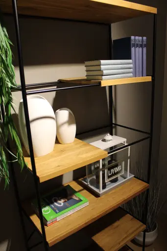 Regal Eiche massiv Natura Hartford Bücherregal Industrial Design