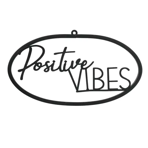  Blechschild mit Spruch - Dekoschild Metall von Boltze Positive Vibes