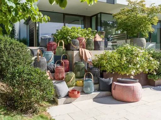 NELE Laterne dunkelgrün