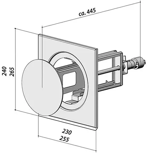 Berbel BMK-L 150 Mauerkasten luftgesteuert Edelstahl