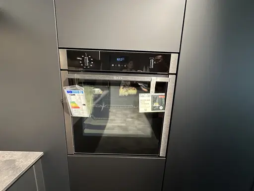 Einbauküche SGM Polymerglas Titanio + FMA Onyxschwarz matt