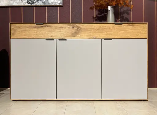 Sideboard Natura Tucson Korpus Wildeiche gebürstet Lack Samtgrau