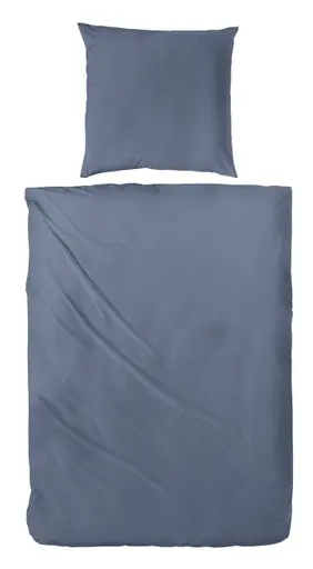 Luxus Satin-Bettwäsche,155x220cm, Denim