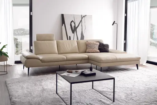 Polsterecke Contur Collina Leder L50 Ecru 324 x 171 cm 