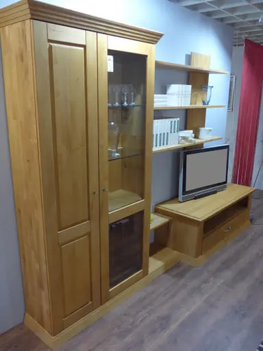 Wohnwand Natura  Erle geölt Massiv