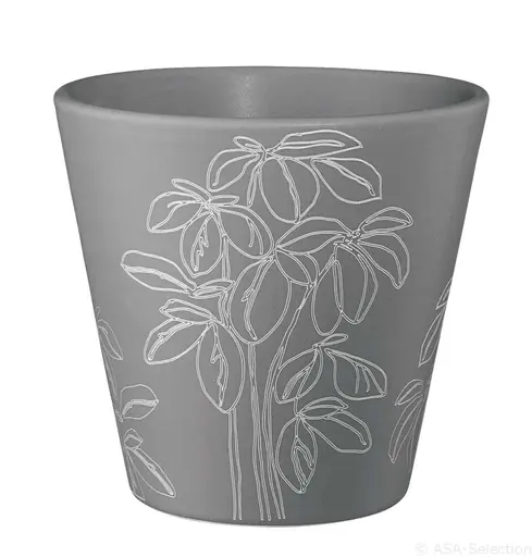 ASA Kräutertopf Grigio Motiv Basilikum