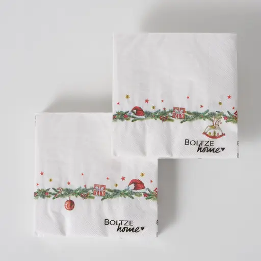 Servietten Weihnachten 20tlg. Winter weiß sort.