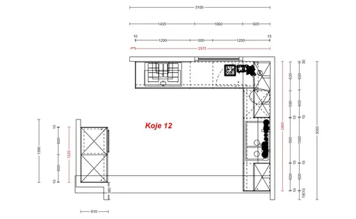 Einbauküche Easytouch + Riva