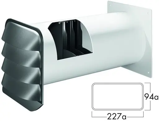 NABER E-Jal Col® flow 150 Mauerkasten THERMOBOX/Wärmerückhaltesystem (Eckrohranschluß)