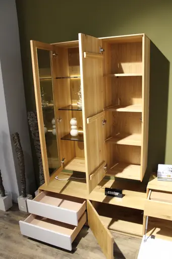 Wohnwand Contur Mileto Weiß Asteiche