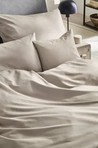 Luxus-Satin-Bettwäsche, 135x200cm, Taupe