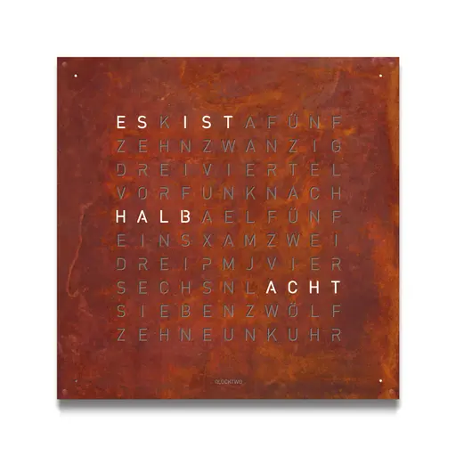 QLOCKTWO LARGE CREATOR’S EDITION RUST