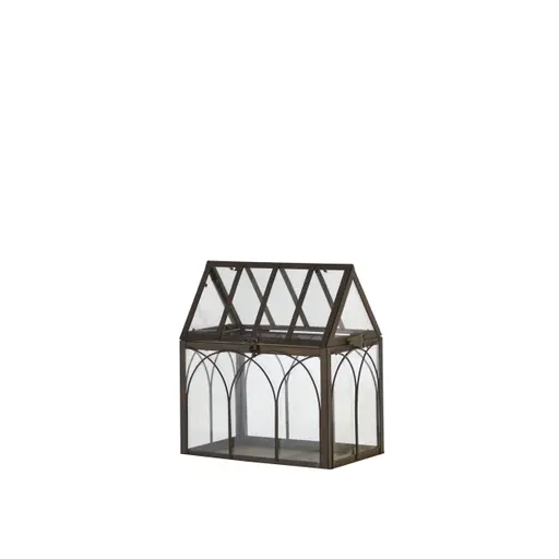Deko Gewächshaus Glas klein