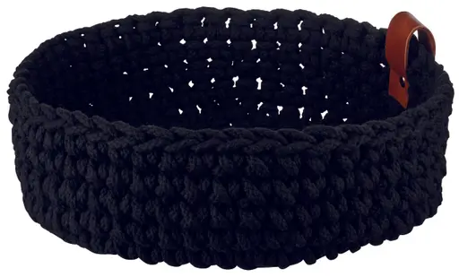 ASA Häkelkorb L schwarz Baumwollkorb Aufbewahrung