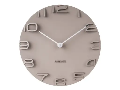 Karlsson Wanduhr On the Edge "Warm Grey"