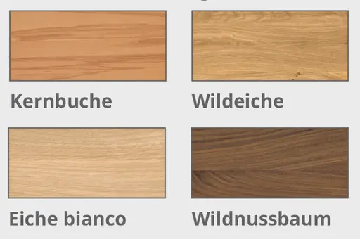 4 Holzausführungen