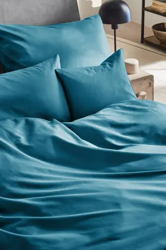 Luxus Satin-Bettwäsche,155x220cm, Smaragd