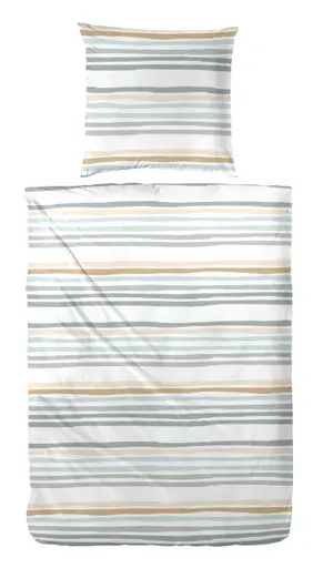 Perkal-Bettwäsche, 135x200cm, Gestreift