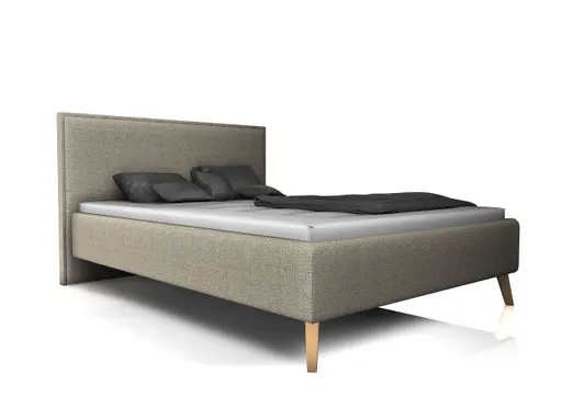 Bettgestell Carmen - Liegefläche ca. 120x200cm, Stoff, Beige