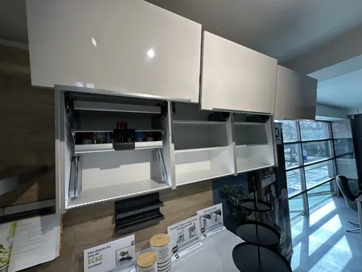 Einbauküche NovaLux Seidengrau Hochglanz Lack