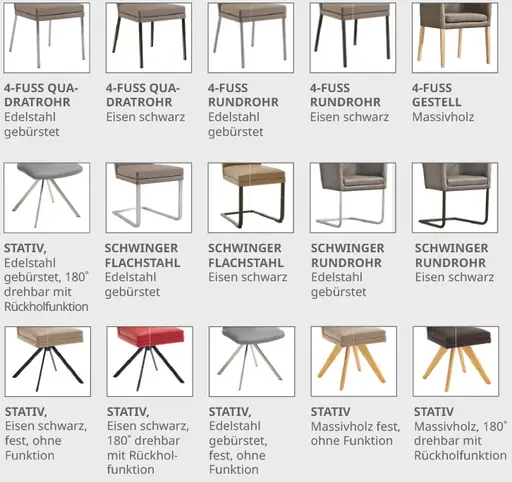 15 Gestellausführungen