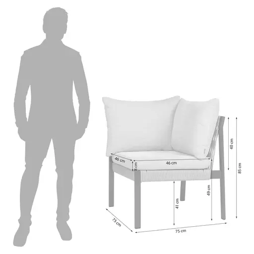 TAMMO Eckelement perlgrau